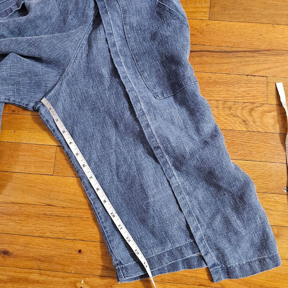 J Crew Indigo Jumpsuit Women's Medium Blue Wide Leg Pant - Picture 7 of 11